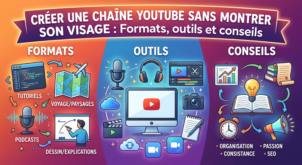 Créer une chaîne YouTube sans montrer son visage Formats, outils et conseils