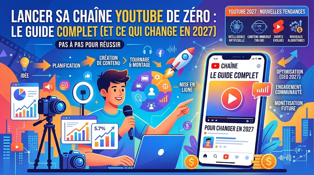 Lancer sa chaîne YouTube de zéro Le guide complet (et ce qui change en 2027)