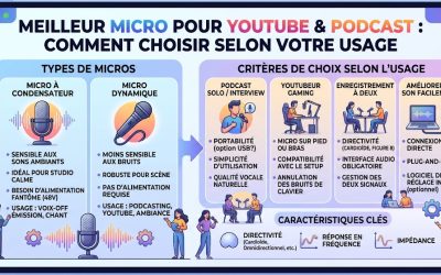 Meilleur micro pour YouTube et podcast : Comment choisir selon votre usage